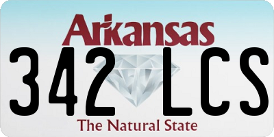 AR license plate 342LCS