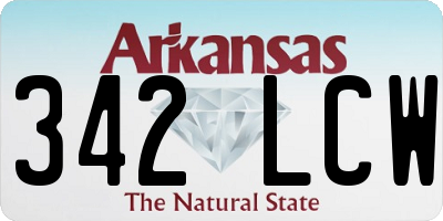 AR license plate 342LCW