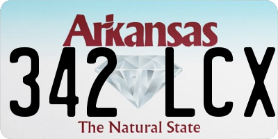 AR license plate 342LCX