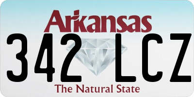 AR license plate 342LCZ