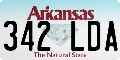 AR license plate 342LDA