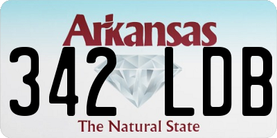 AR license plate 342LDB
