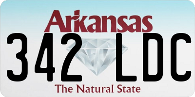AR license plate 342LDC