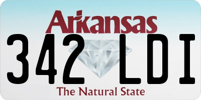 AR license plate 342LDI