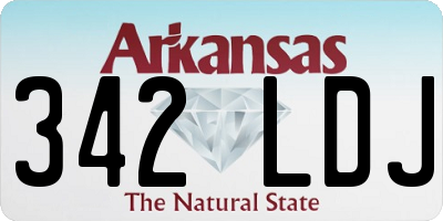 AR license plate 342LDJ