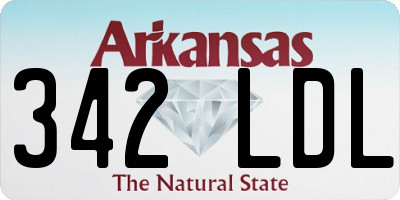 AR license plate 342LDL