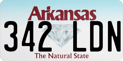 AR license plate 342LDN