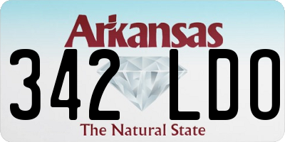 AR license plate 342LDO