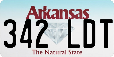 AR license plate 342LDT