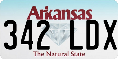 AR license plate 342LDX