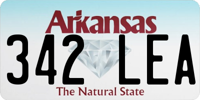 AR license plate 342LEA