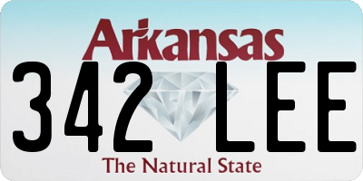 AR license plate 342LEE