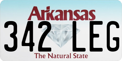 AR license plate 342LEG