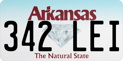 AR license plate 342LEI