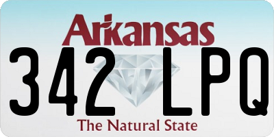 AR license plate 342LPQ