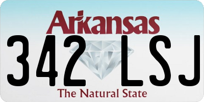 AR license plate 342LSJ