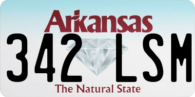 AR license plate 342LSM