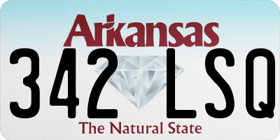 AR license plate 342LSQ