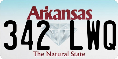 AR license plate 342LWQ