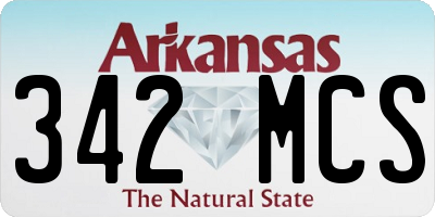 AR license plate 342MCS