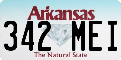 AR license plate 342MEI