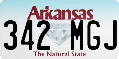 AR license plate 342MGJ