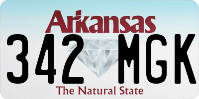 AR license plate 342MGK