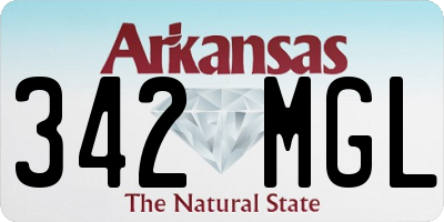 AR license plate 342MGL