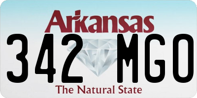 AR license plate 342MGO