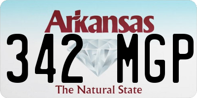 AR license plate 342MGP