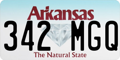 AR license plate 342MGQ