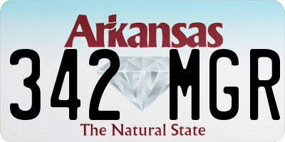 AR license plate 342MGR