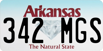 AR license plate 342MGS