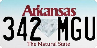 AR license plate 342MGU