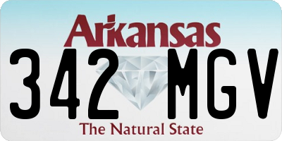 AR license plate 342MGV