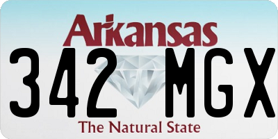 AR license plate 342MGX