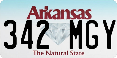 AR license plate 342MGY