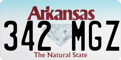 AR license plate 342MGZ