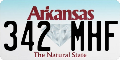AR license plate 342MHF