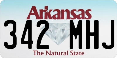 AR license plate 342MHJ