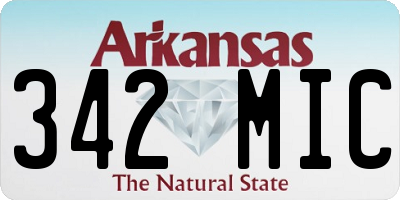 AR license plate 342MIC