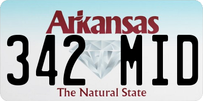 AR license plate 342MID