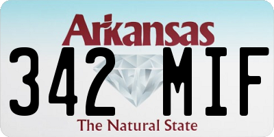 AR license plate 342MIF