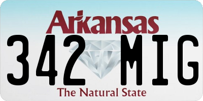 AR license plate 342MIG