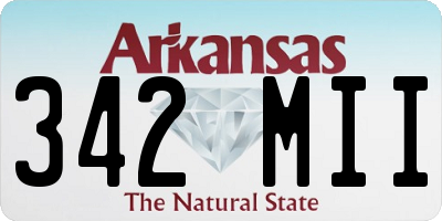 AR license plate 342MII