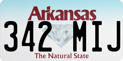 AR license plate 342MIJ
