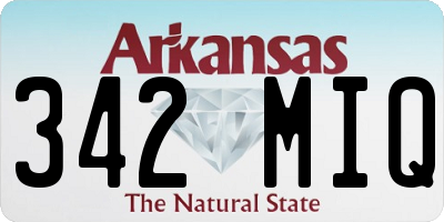 AR license plate 342MIQ