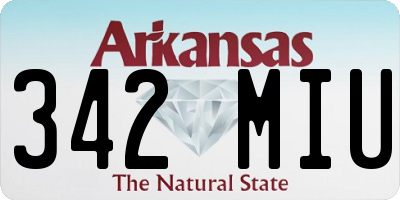 AR license plate 342MIU