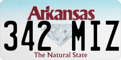 AR license plate 342MIZ