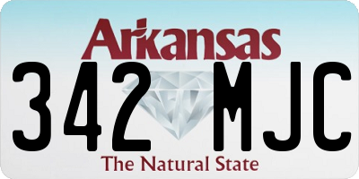 AR license plate 342MJC